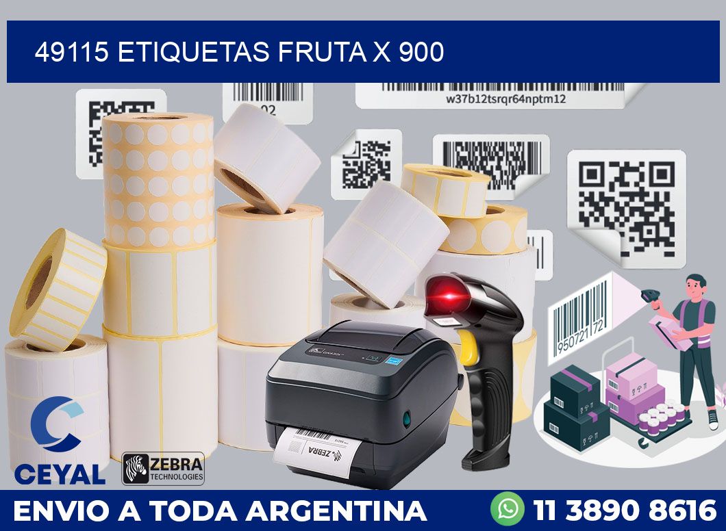 49115 etiquetas fruta x 900