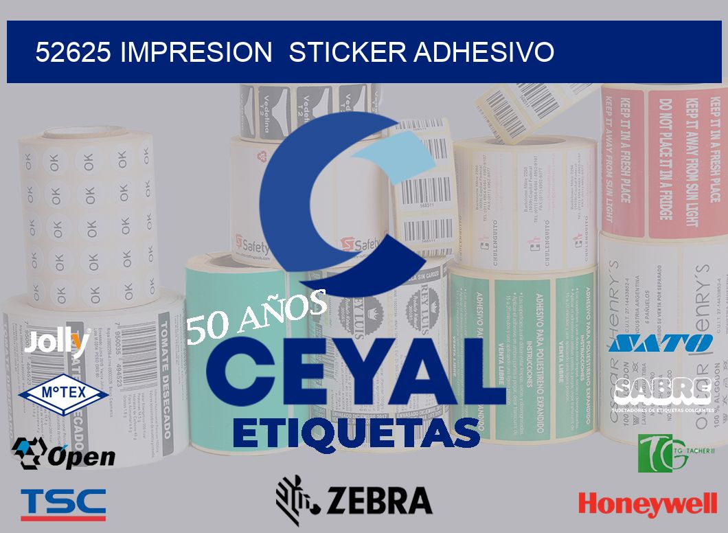 52625 impresion  sticker adhesivo
