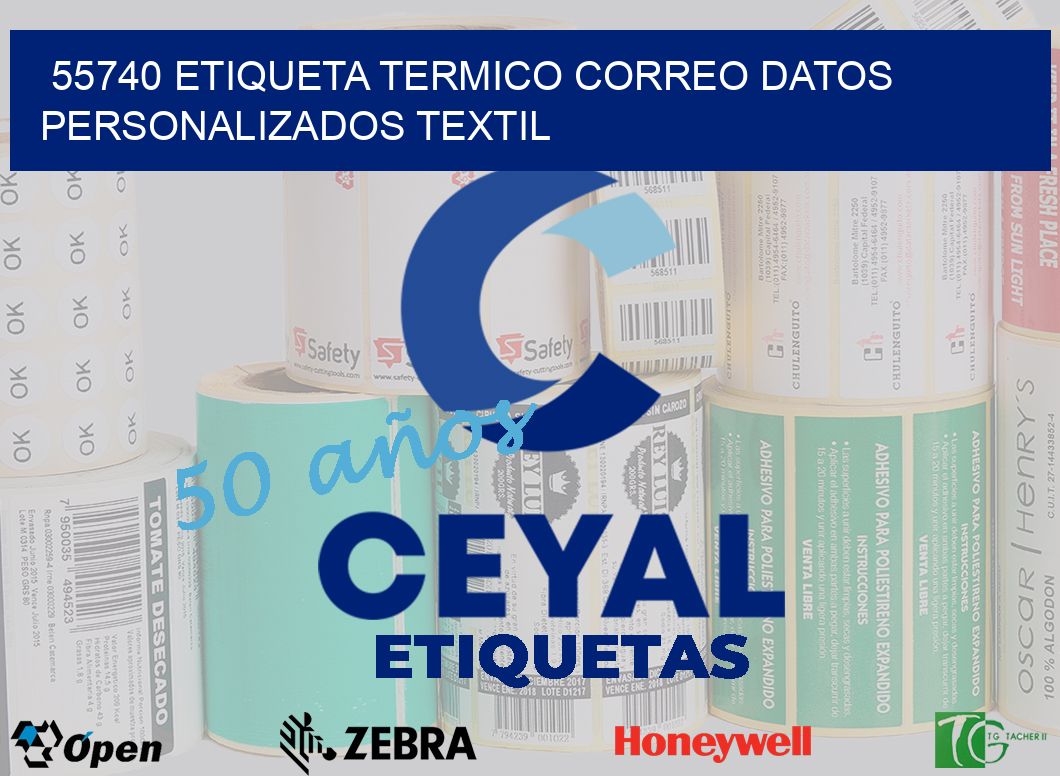 55740 ETIQUETA TERMICO CORREO DATOS PERSONALIZADOS TEXTIL