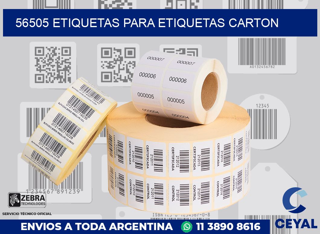 56505 ETIQUETAS PARA ETIQUETAS CARTON