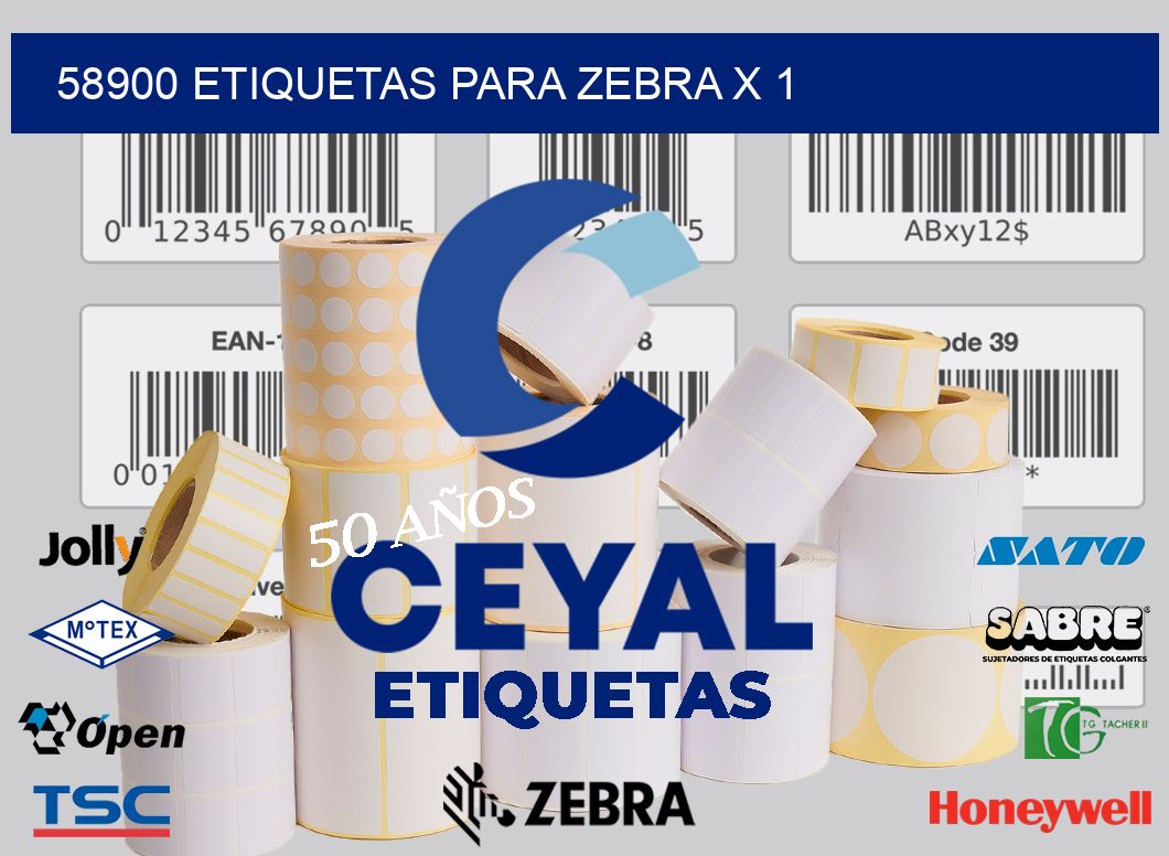 58900 etiquetas para zebra x 1