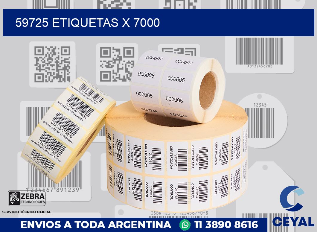 59725 Etiquetas x 7000