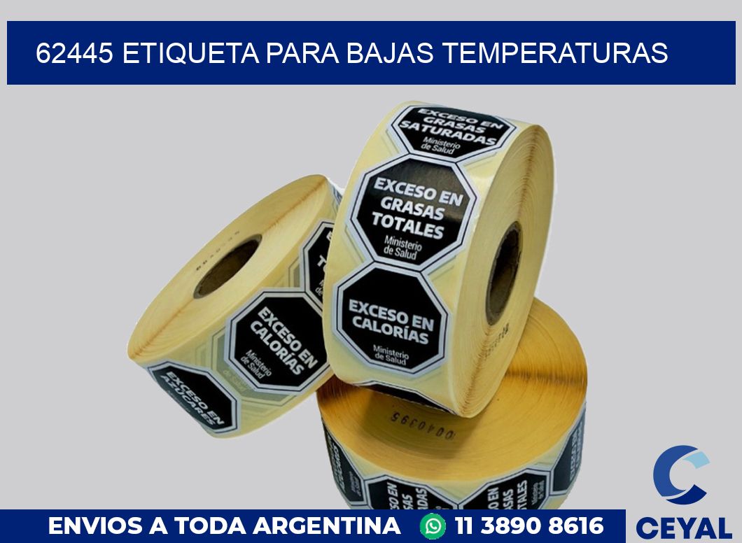 62445 ETIQUETA PARA BAJAS TEMPERATURAS