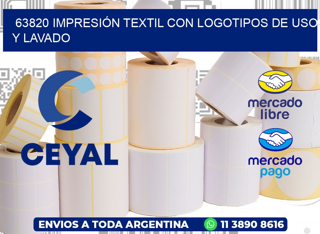63820 IMPRESIÓN TEXTIL CON LOGOTIPOS DE USO Y LAVADO