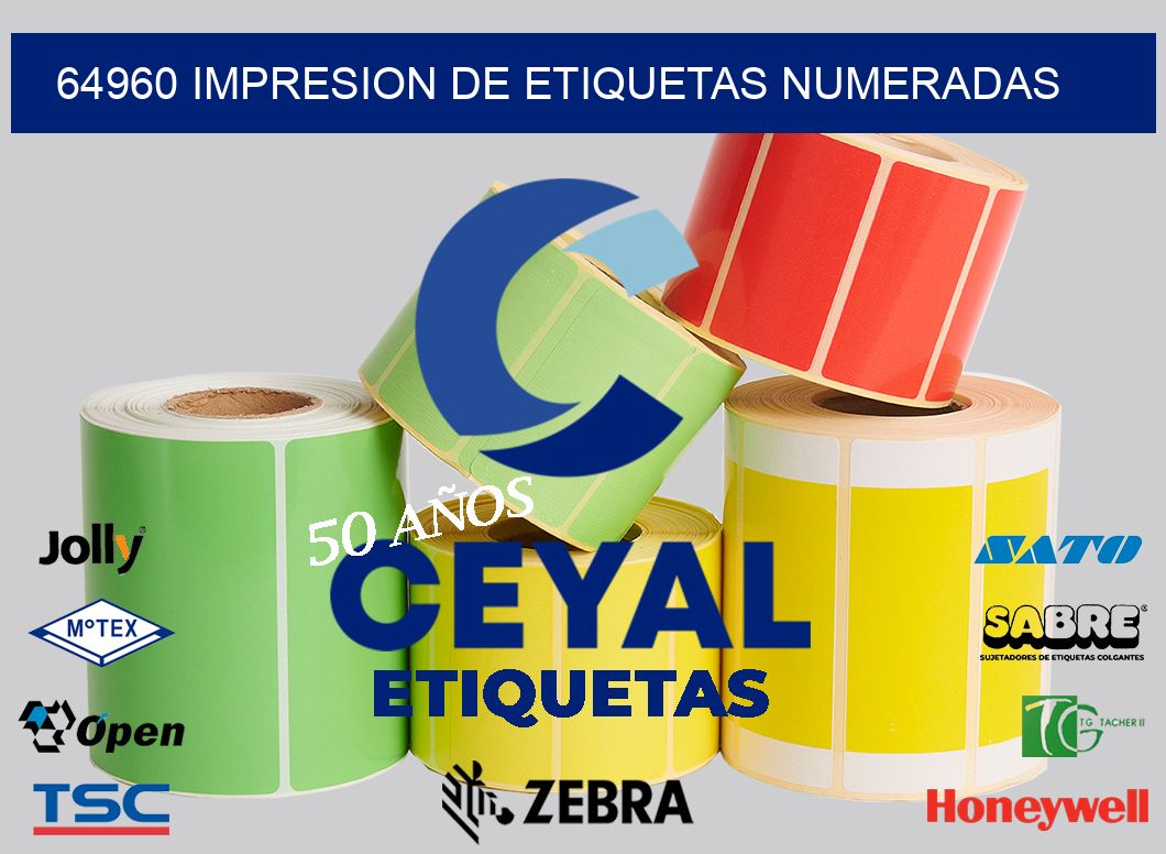 64960 IMPRESION DE ETIQUETAS NUMERADAS