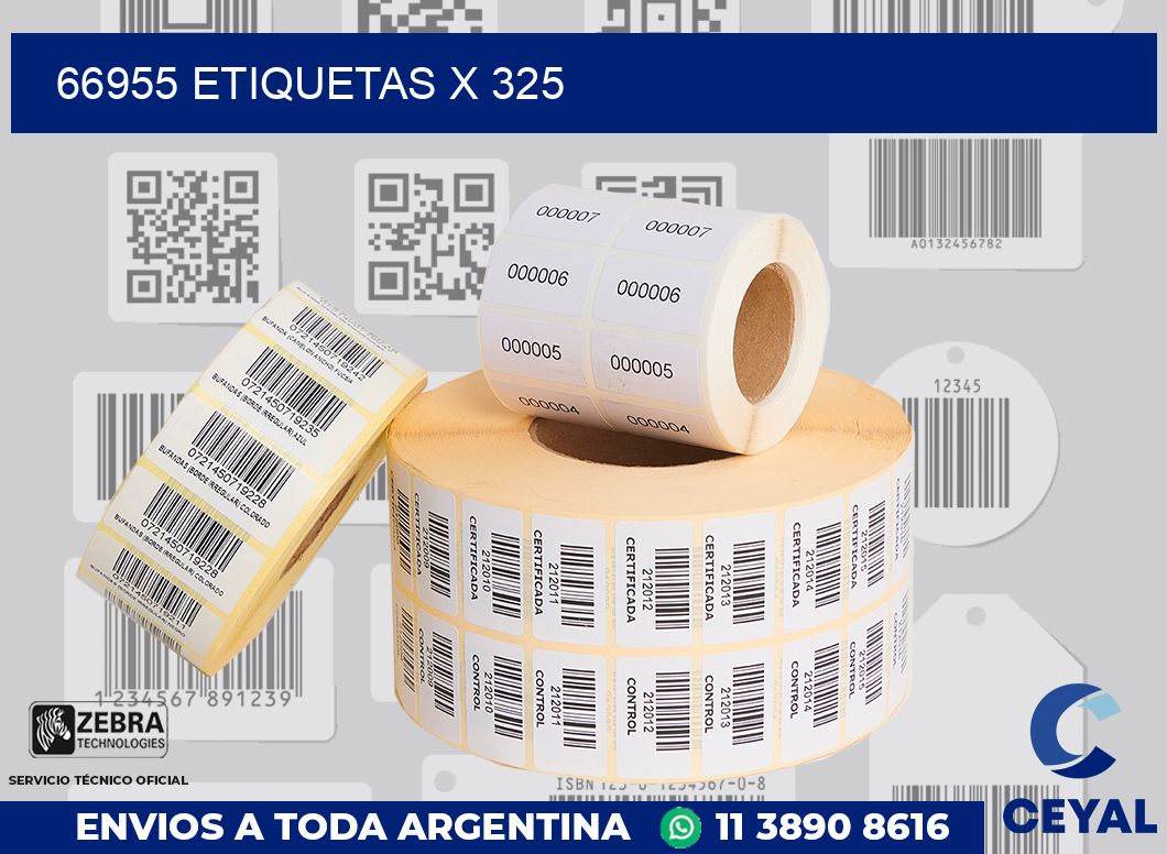 66955 Etiquetas x 325