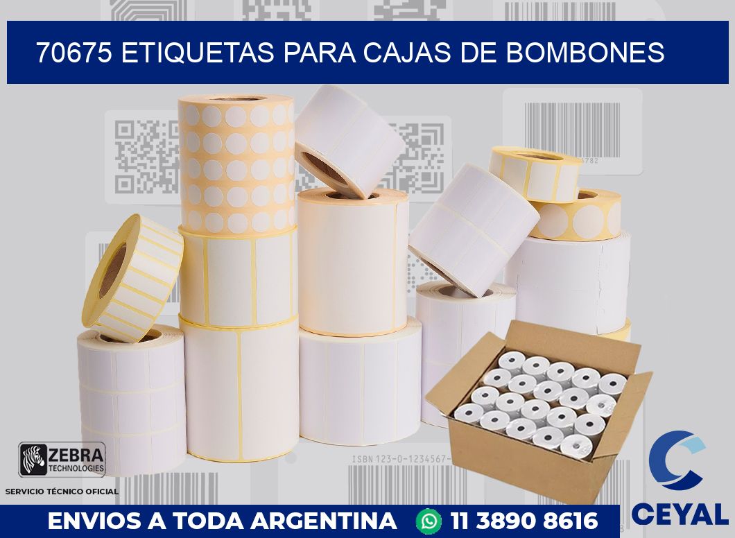 70675 ETIQUETAS PARA CAJAS DE BOMBONES