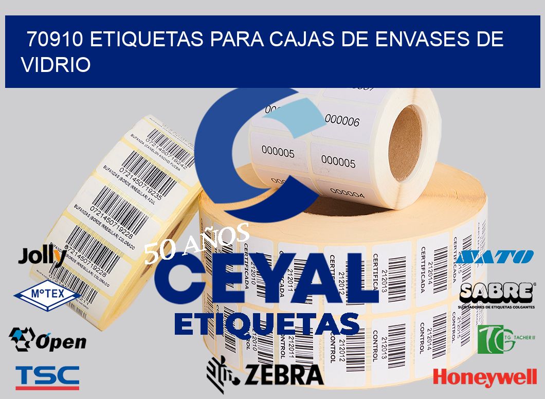 70910 ETIQUETAS PARA CAJAS DE ENVASES DE VIDRIO