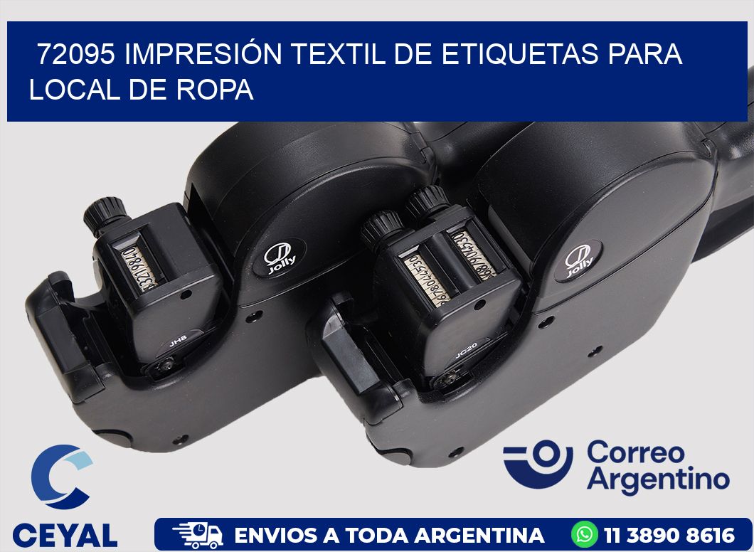 72095 IMPRESIÓN TEXTIL DE ETIQUETAS PARA LOCAL DE ROPA