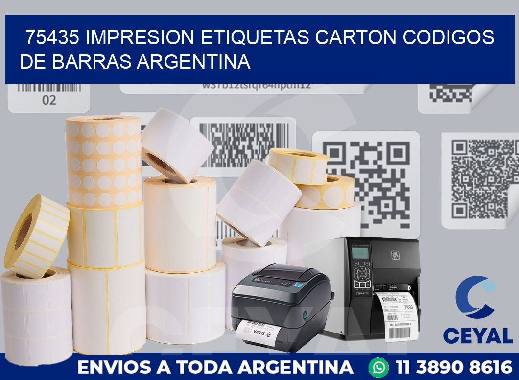 75435 IMPRESION ETIQUETAS CARTON CODIGOS DE BARRAS ARGENTINA