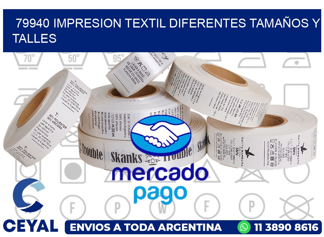 79940 IMPRESION TEXTIL DIFERENTES TAMAÑOS Y TALLES