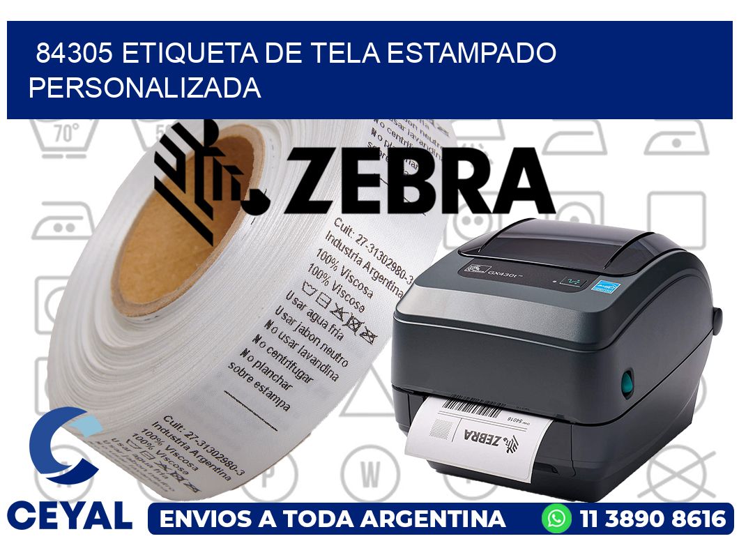84305 ETIQUETA DE TELA ESTAMPADO PERSONALIZADA