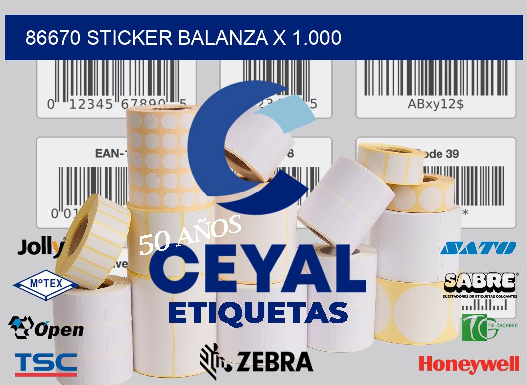 86670 sticker balanza x 1.000