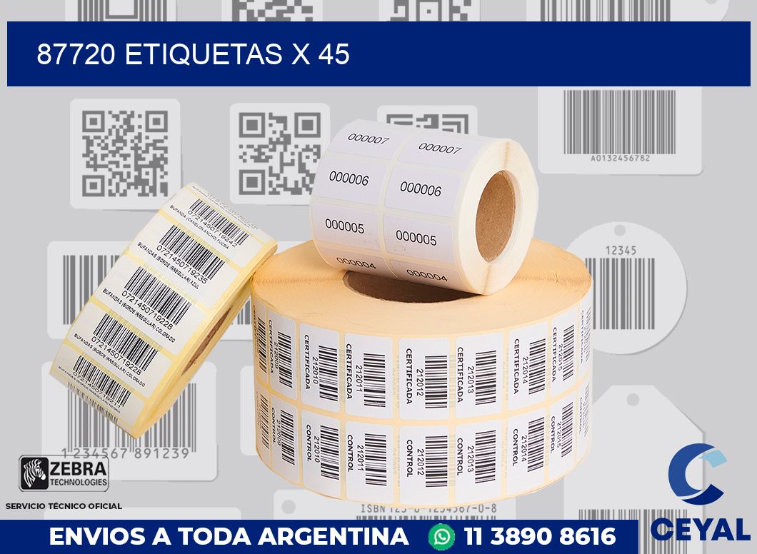 87720 Etiquetas x 45