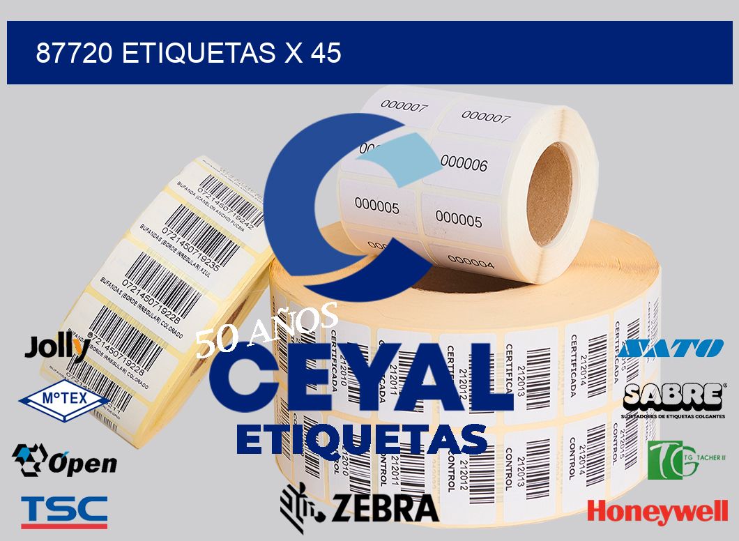 87720 Etiquetas x 45