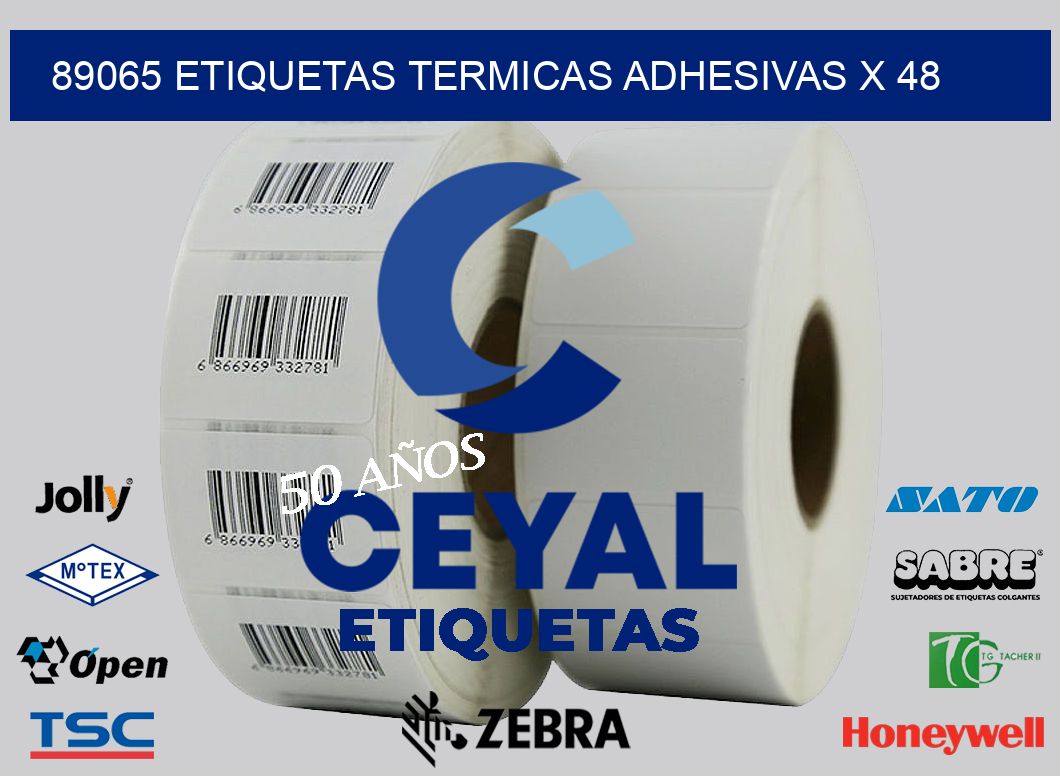 89065 etiquetas termicas adhesivas x 48