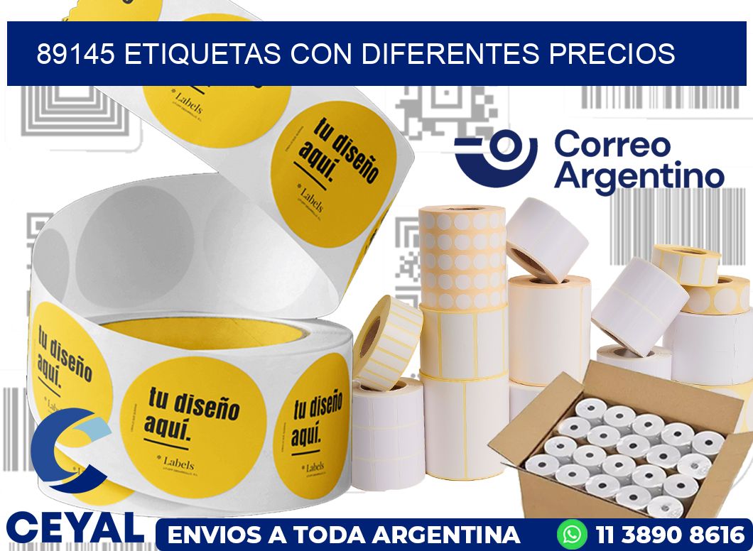 89145 ETIQUETAS CON DIFERENTES PRECIOS