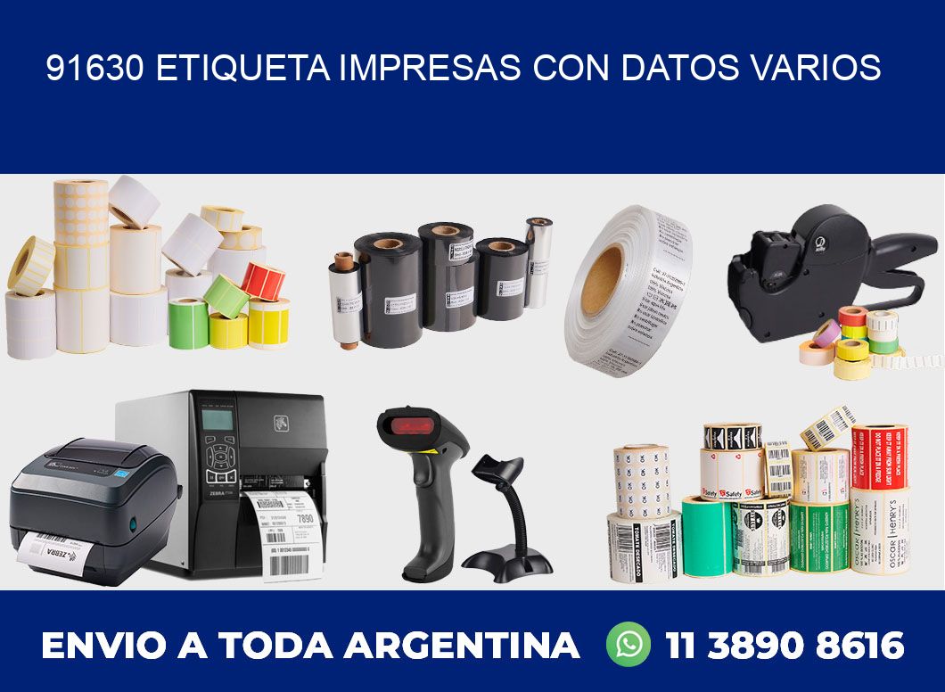 91630 ETIQUETA IMPRESAS CON DATOS VARIOS
