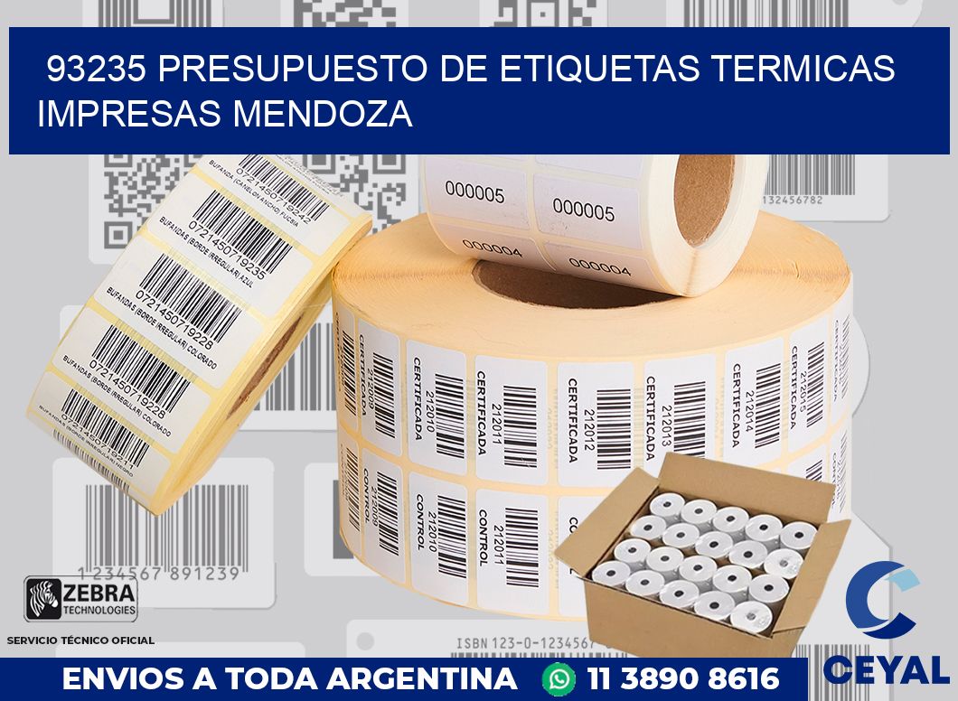 93235 PRESUPUESTO DE ETIQUETAS TERMICAS IMPRESAS MENDOZA