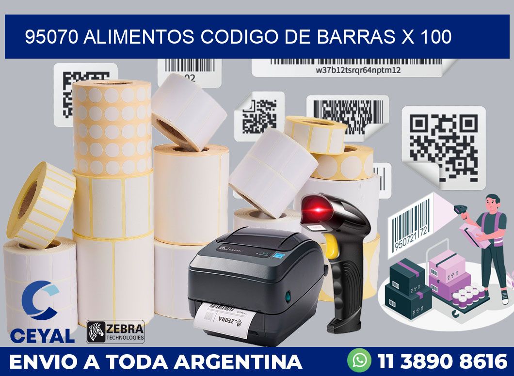 95070 alimentos codigo de barras x 100