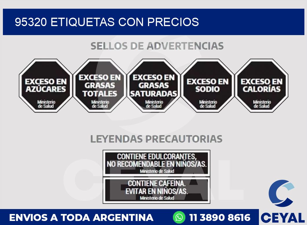 95320 ETIQUETAS CON PRECIOS