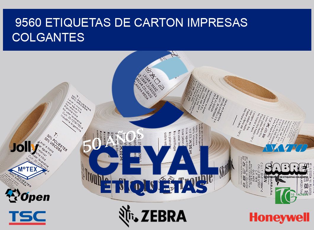 9560 ETIQUETAS DE CARTON IMPRESAS COLGANTES