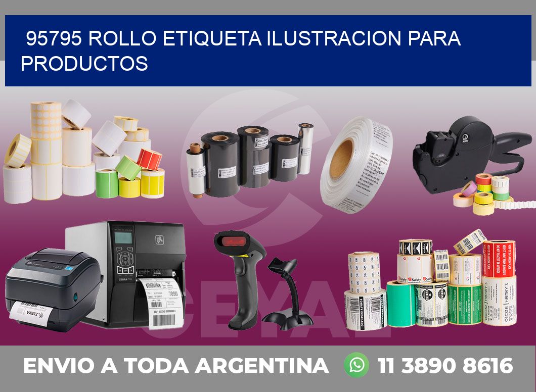 95795 ROLLO ETIQUETA ILUSTRACION PARA PRODUCTOS