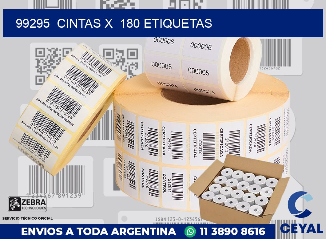 99295 cintas x 180 etiquetas