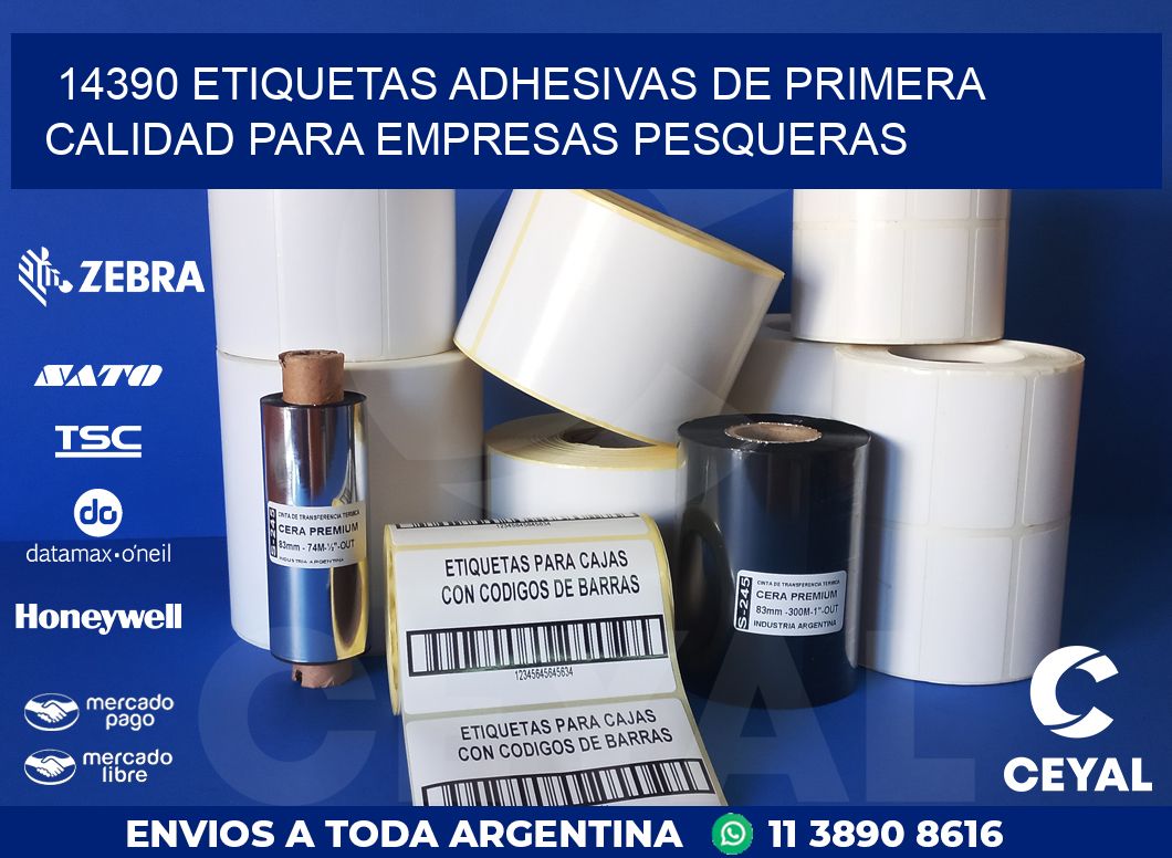 14390 ETIQUETAS ADHESIVAS DE PRIMERA CALIDAD PARA EMPRESAS PESQUERAS