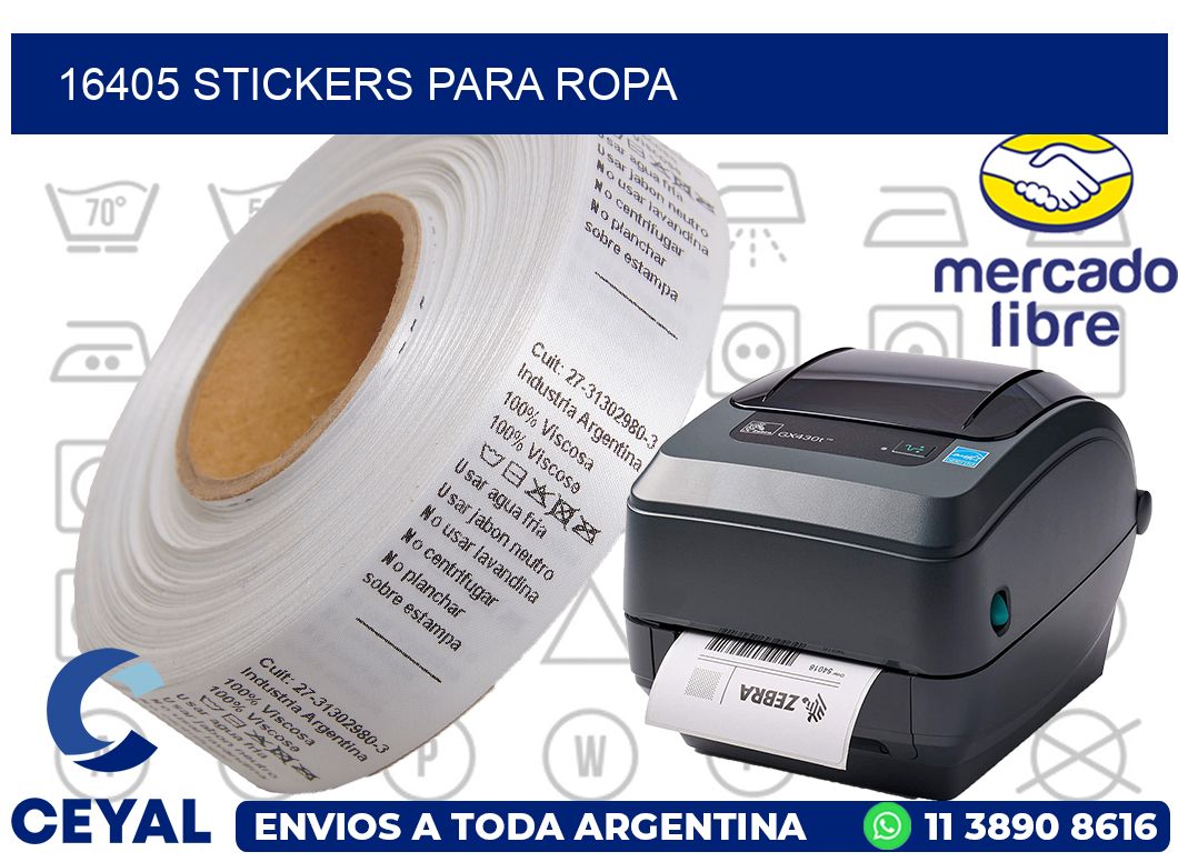16405 STICKERS PARA ROPA