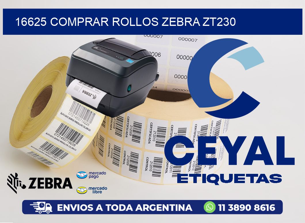 16625 COMPRAR ROLLOS ZEBRA ZT230