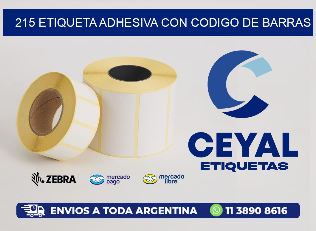 215 ETIQUETA ADHESIVA CON CODIGO DE BARRAS