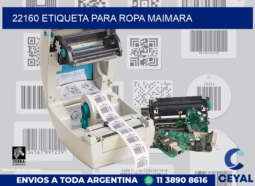 22160 ETIQUETA PARA ROPA MAIMARA