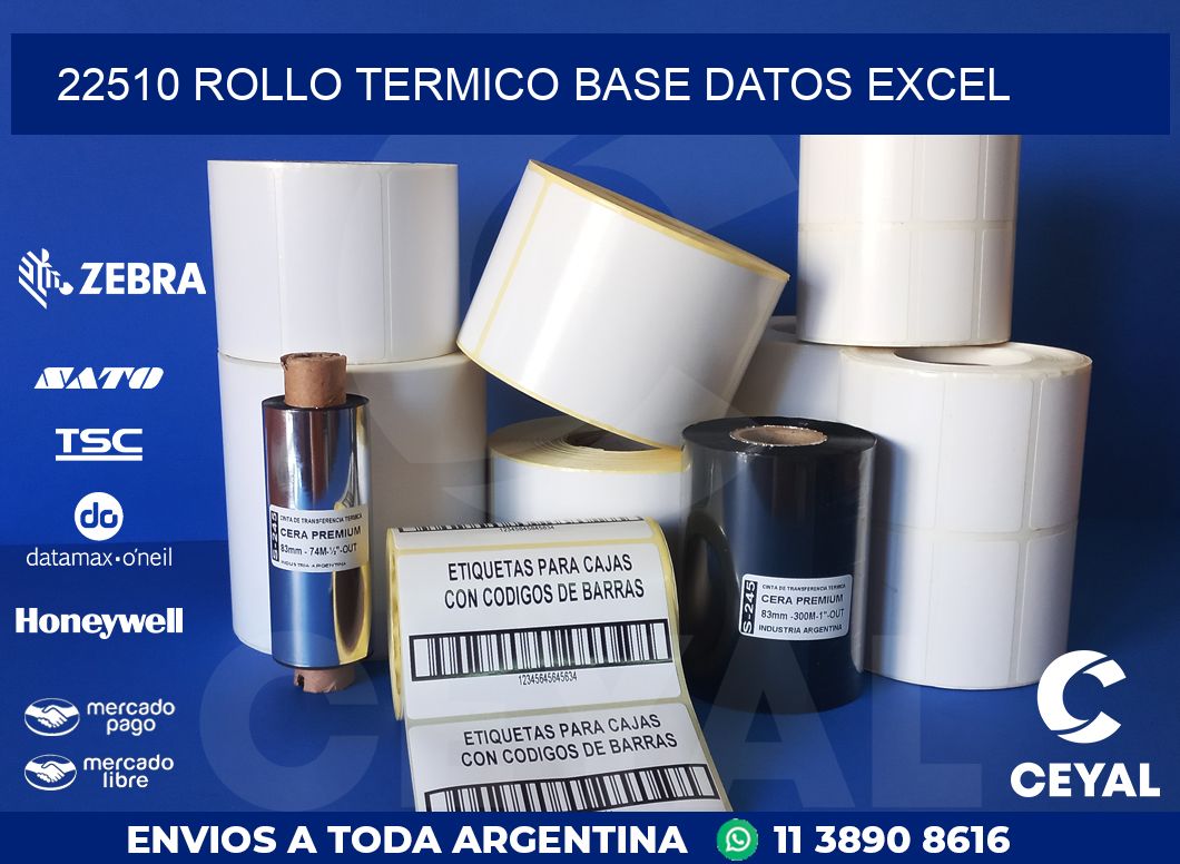 22510 rollo termico base datos excel