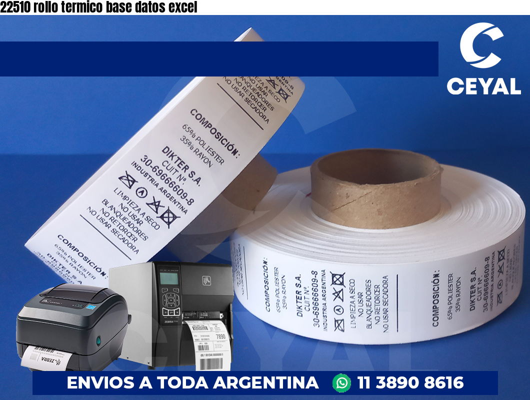 22510 rollo termico base datos excel