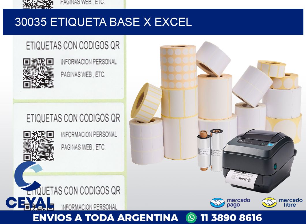 30035 etiqueta base x excel