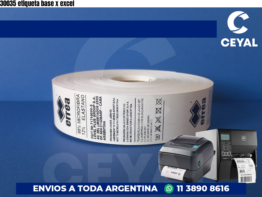 30035 etiqueta base x excel