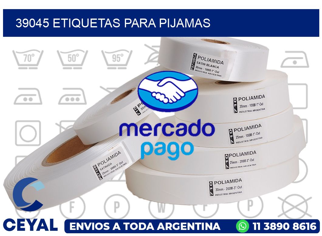 39045 ETIQUETAS PARA PIJAMAS