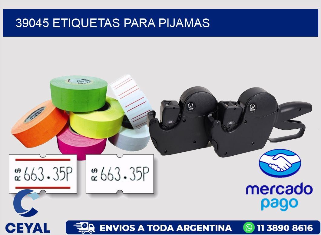 39045 ETIQUETAS PARA PIJAMAS