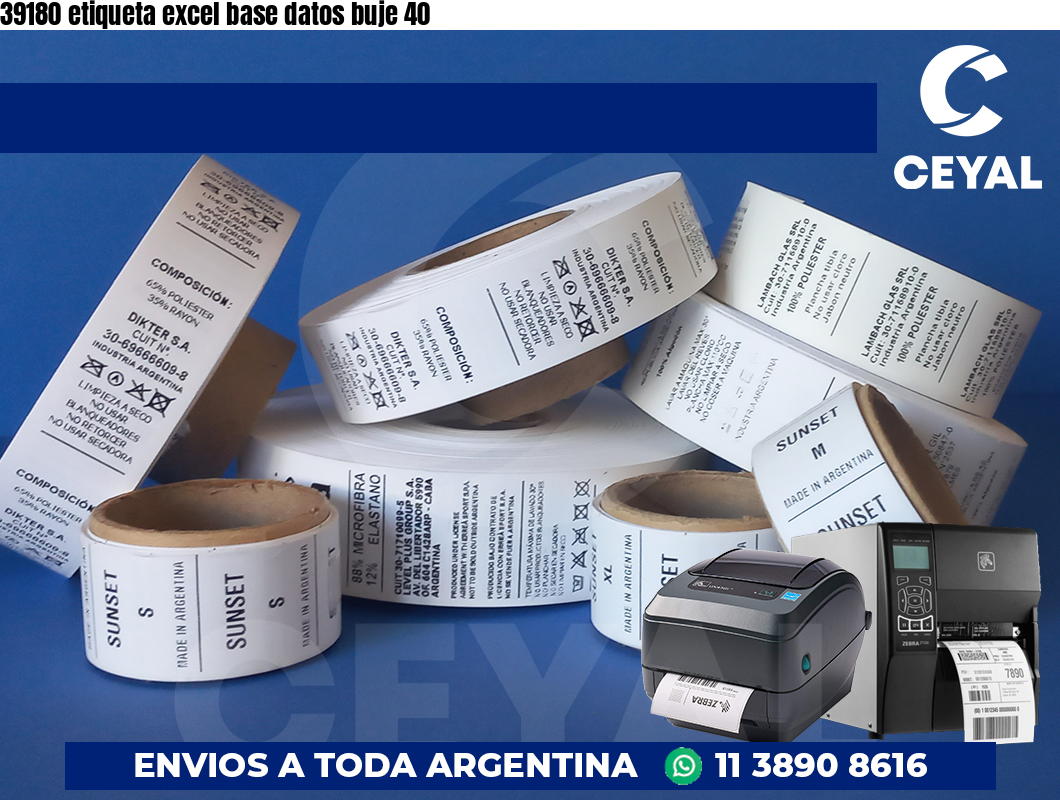 39180 etiqueta excel base datos buje 40