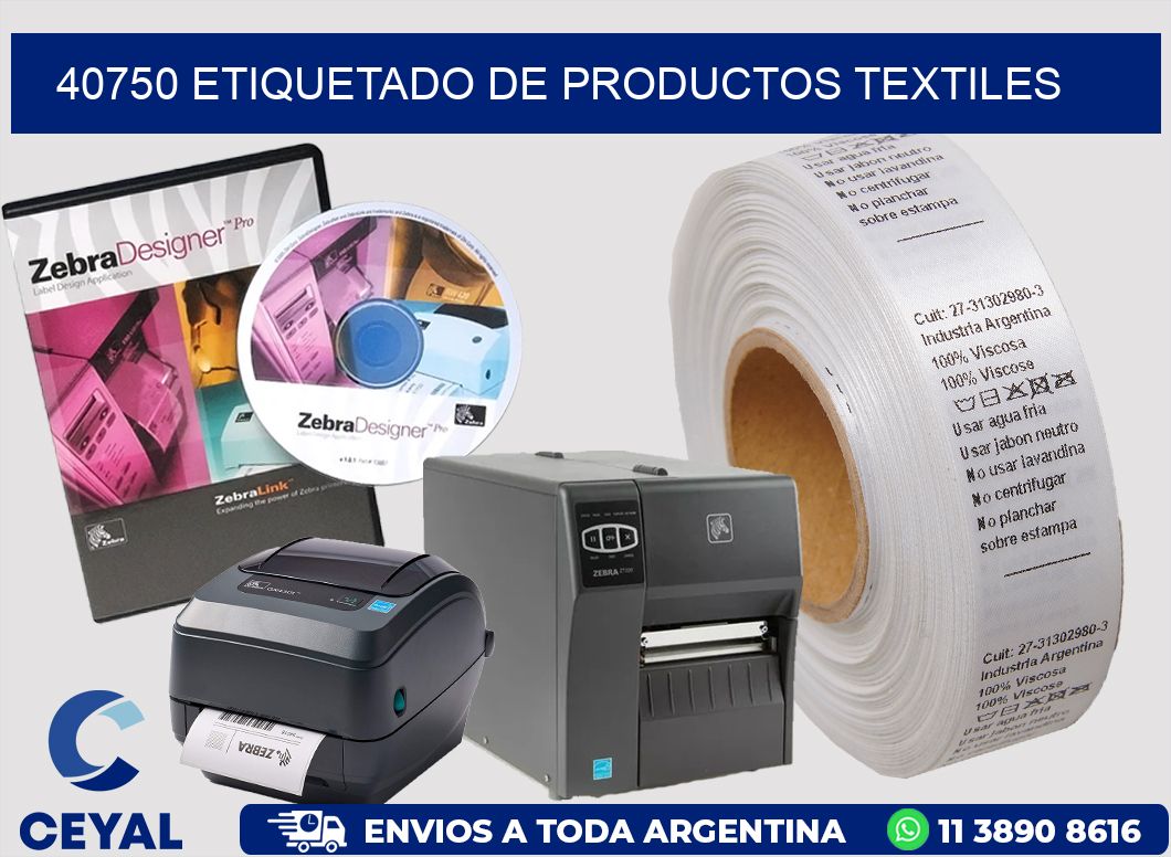 40750 ETIQUETADO DE PRODUCTOS TEXTILES