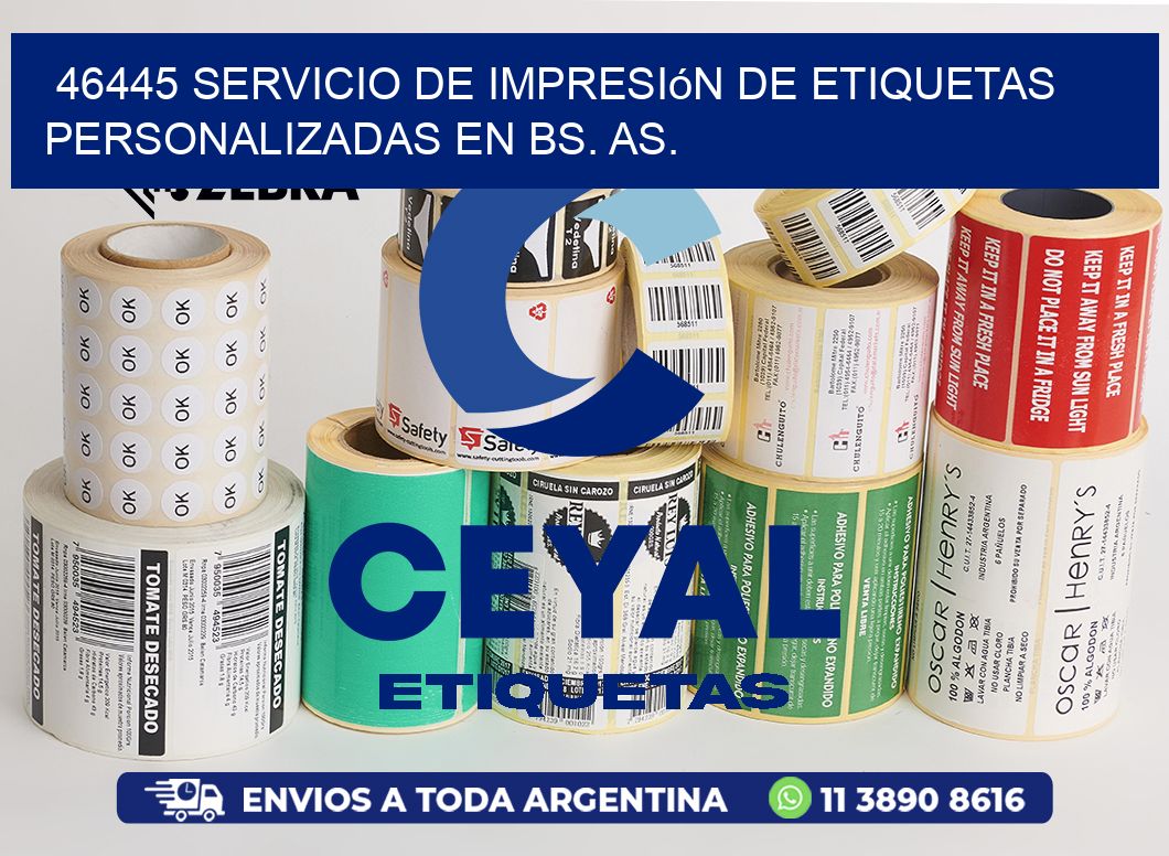 46445 Servicio de Impresión de Etiquetas Personalizadas en Bs. As.