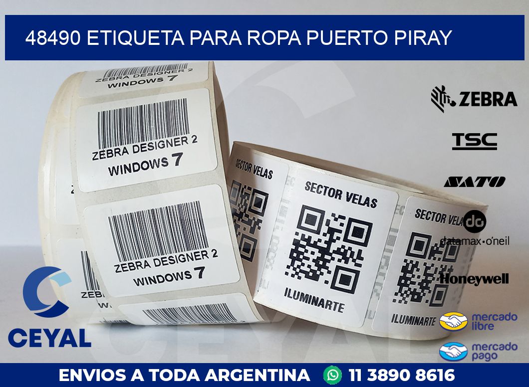48490 ETIQUETA PARA ROPA PUERTO PIRAY