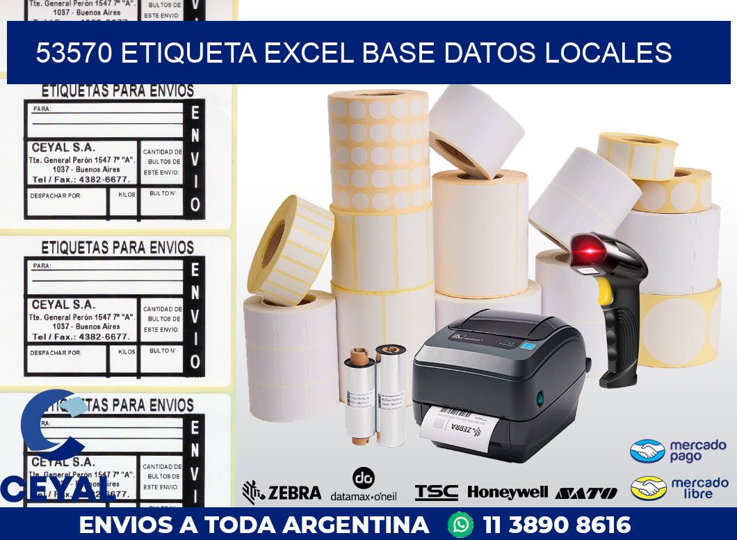 53570 etiqueta excel base datos locales
