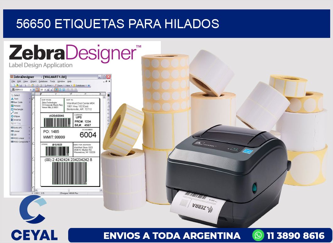 56650 ETIQUETAS PARA HILADOS