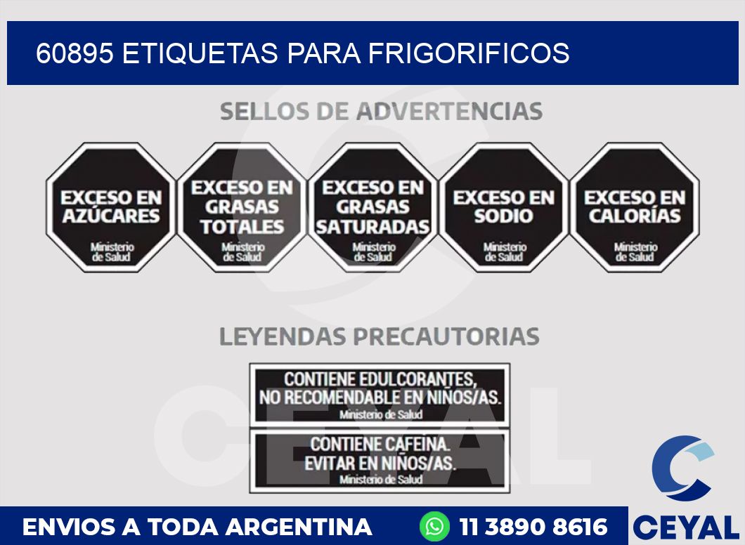 60895 ETIQUETAS PARA FRIGORIFICOS