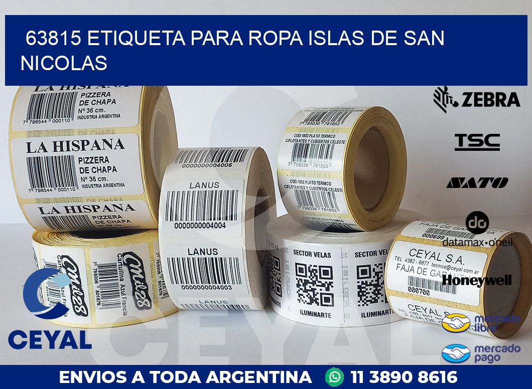63815 ETIQUETA PARA ROPA ISLAS DE SAN NICOLAS