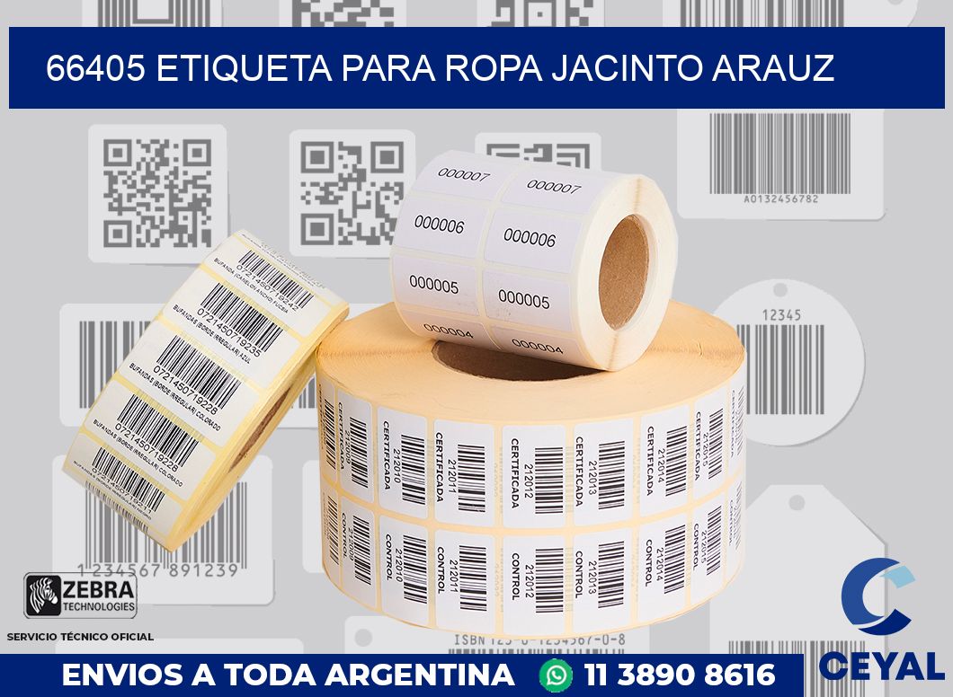 66405 ETIQUETA PARA ROPA JACINTO ARAUZ