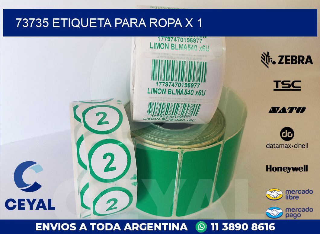 73735 ETIQUETA PARA ROPA X 1