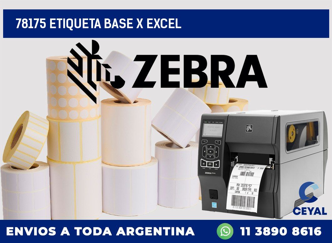 78175 etiqueta base x excel
